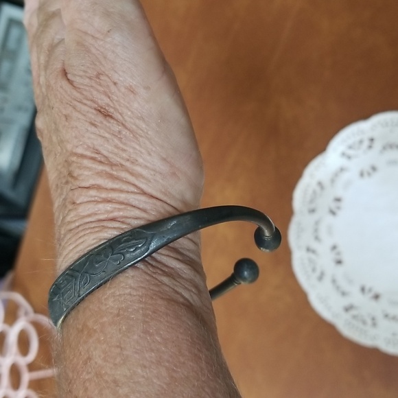 🖤MEN'S METAL FORGED BANGLE CUFF BRACELET - Picture 6 of 10